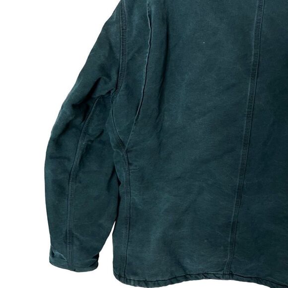 VTG USA Carhartt Quilt Lined Green Coat XL - Picture 7 of 9